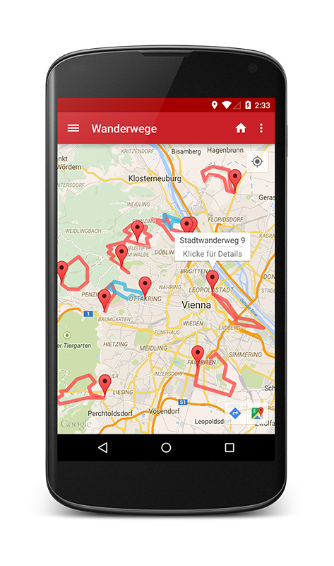Wanderwege Wien Screenshot
